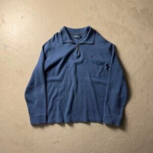 Polo Ralph Lauren Men's XXL Quarter Zip Blue Collar
